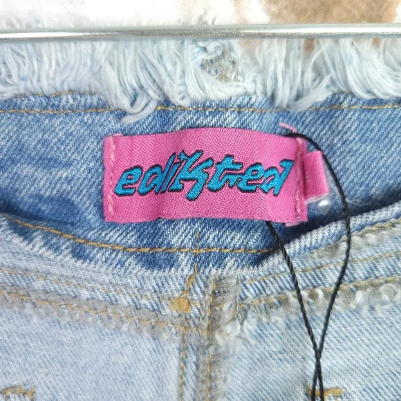 Edikted Wide Leg Jeans Size Medium - Picture 3 of 3